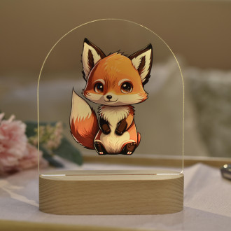Dětská lampička Malá liška transparentní