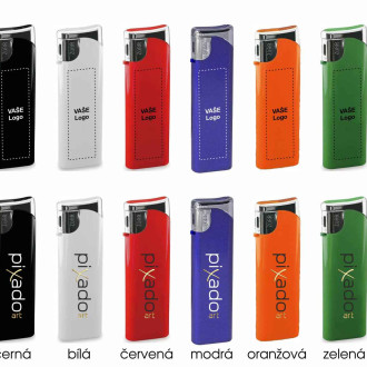 Plnitelný piezo zapalovač, stříbrný vršek